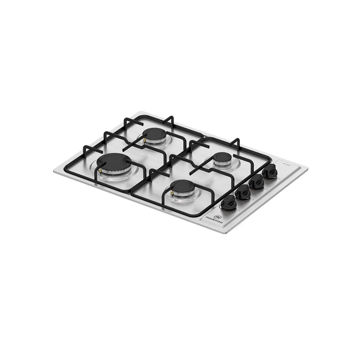 Encimera a Gas 4 Platos Mademsa Encendido Eléctrico y Parrilla Esmaltada MCE 435E T Inox