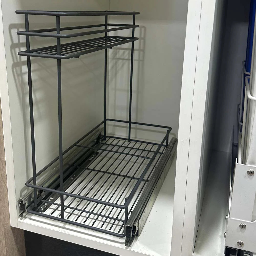 Organizador de Doble Nivel en Antracita