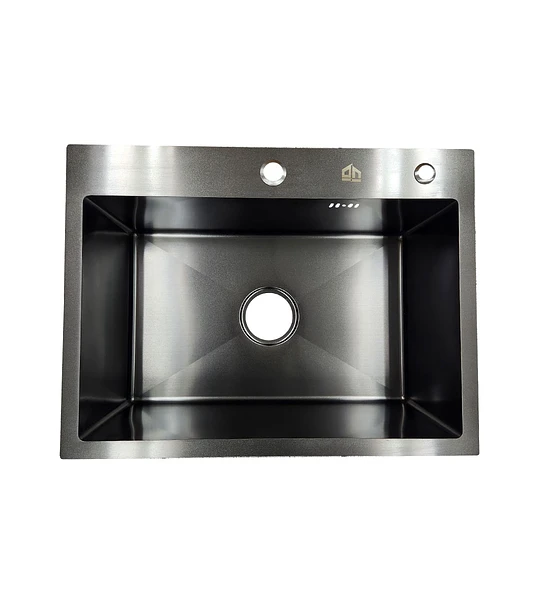 Lavaplatos Deluxe 60x45 Negro y plateado