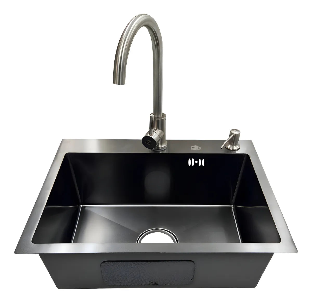 Lavaplatos Deluxe 60x45 Negro y plateado
