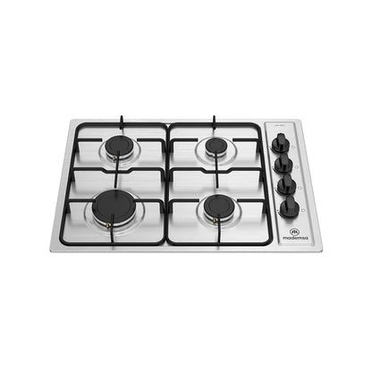 Encimera a Gas 4 Platos Mademsa Encendido Eléctrico y Parrilla Esmaltada MCE 435E T Inox