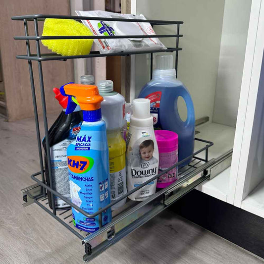 Organizador de Doble Nivel en Antracita