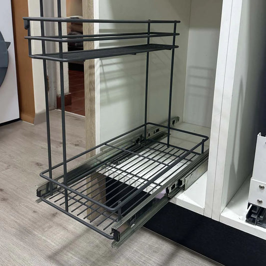 Organizador de Doble Nivel en Antracita