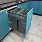 Basurero Reciclaje 2 contenedores anclado a puerta (66 litros)