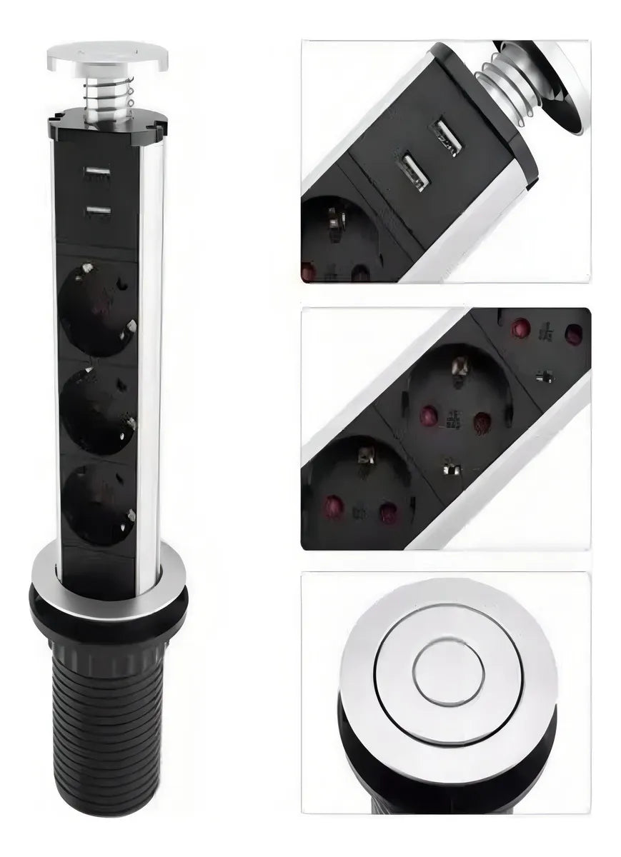 Enchufe empotrado oculto para cubiertas