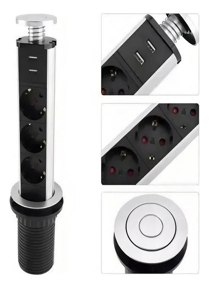 Enchufe empotrado oculto para cubiertas