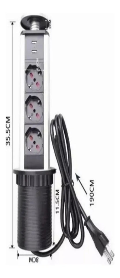 Enchufe empotrado oculto para cubiertas