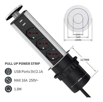 Enchufe empotrado oculto para cubiertas