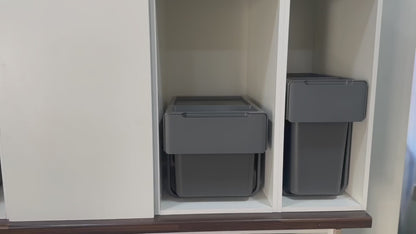 Basurero Reciclaje 2 contenedores extraíbles (30 litros)